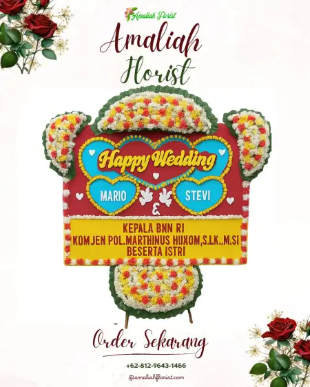 Papan Bunga Pernikahan Palumbonsari
